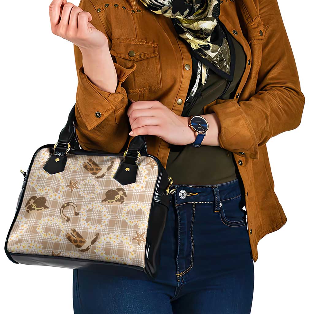 Aloha Hawaii Paniolo Khaki Palaka Shoulder Handbag Coastal Rodeo LT7 - Polynesian Pride