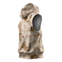 Aloha Hawaii Paniolo Khaki Palaka Sleeveless Hoodie Coastal Rodeo LT7 - Polynesian Pride