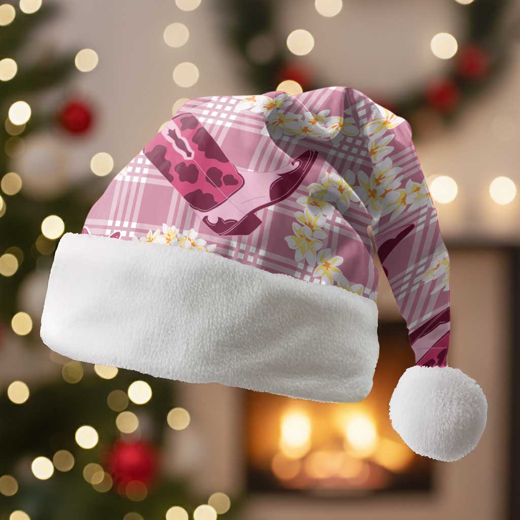 Aloha Hawaii Paniolo Lokelani Rose Palaka Christmas Santa Hat Coastal Rodeo - Polynesian Pride