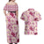 Aloha Hawaii Paniolo Lokelani Rose Palaka Couples Matching Off Shoulder Maxi Dress and Hawaiian Shirt Coastal Rodeo - Polynesian Pride