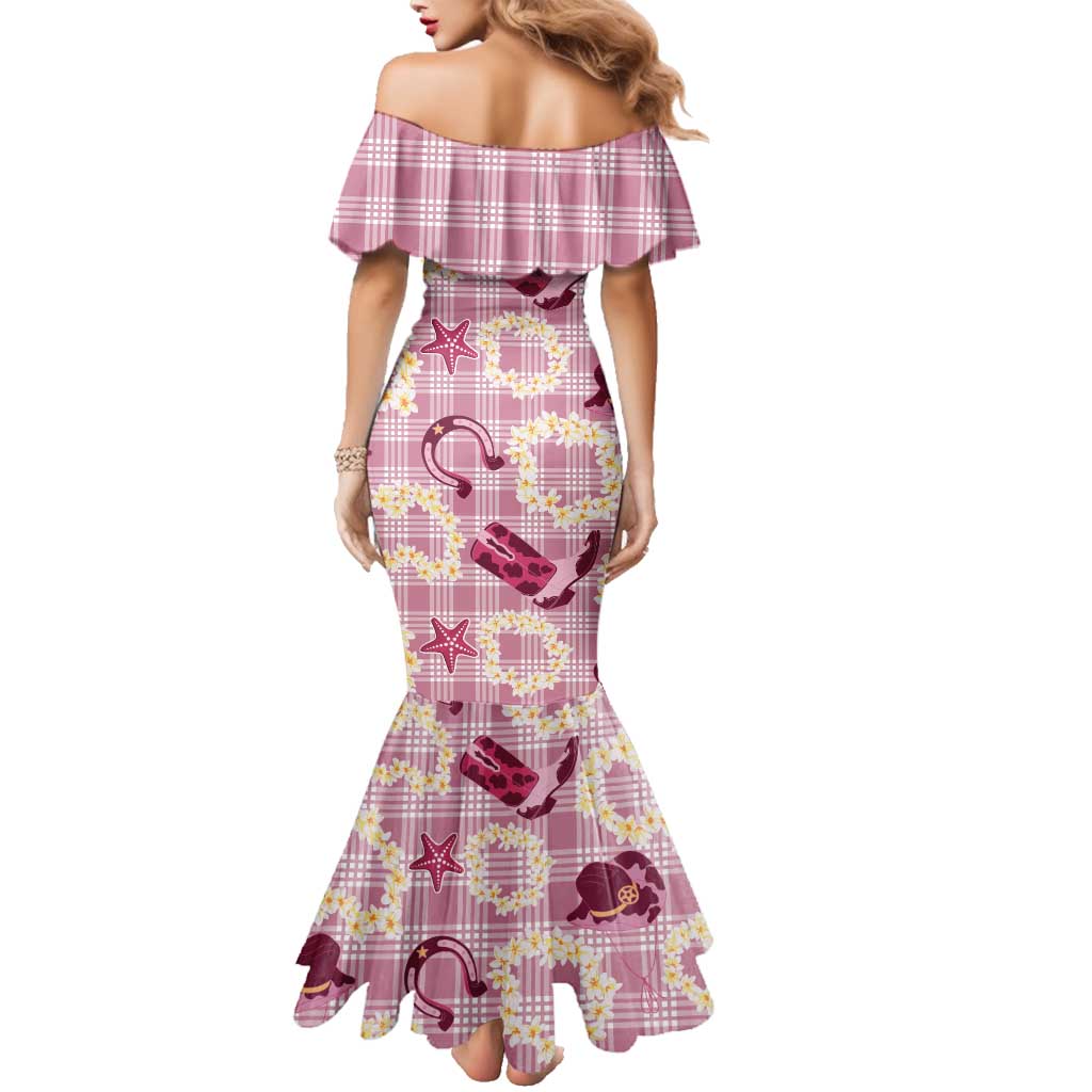 Aloha Hawaii Paniolo Lokelani Rose Palaka Family Matching Mermaid Dress and Hawaiian Shirt Coastal Rodeo LT7 - Polynesian Pride