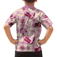 Aloha Hawaii Paniolo Lokelani Rose Palaka Family Matching Short Sleeve Bodycon Dress and Hawaiian Shirt Coastal Rodeo LT7 - Polynesian Pride