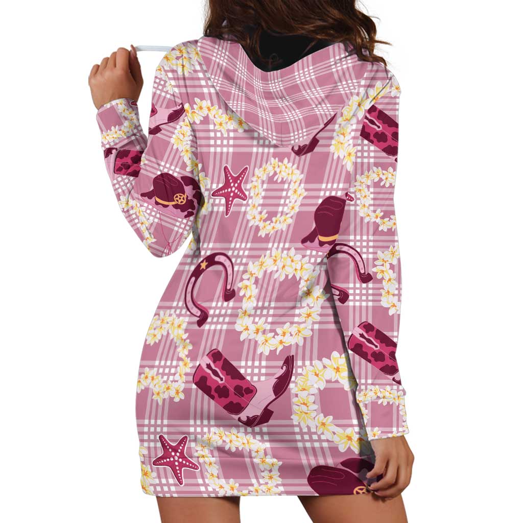 Aloha Hawaii Paniolo Lokelani Rose Palaka Hoodie Dress Coastal Rodeo LT7 - Polynesian Pride