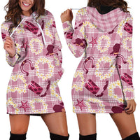 Aloha Hawaii Paniolo Lokelani Rose Palaka Hoodie Dress Coastal Rodeo LT7 - Polynesian Pride
