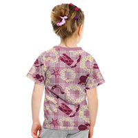 Aloha Hawaii Paniolo Lokelani Rose Palaka Kid T Shirt Coastal Rodeo LT7 - Polynesian Pride