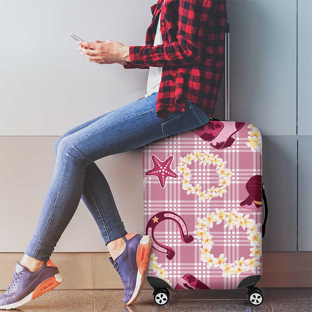 Aloha Hawaii Paniolo Lokelani Rose Palaka Luggage Cover Coastal Rodeo - Polynesian Pride