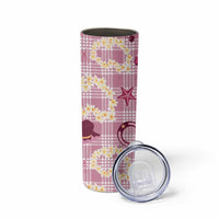 Aloha Hawaii Paniolo Lokelani Rose Palaka Skinny Tumbler Coastal Rodeo LT7 - Polynesian Pride