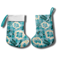 Aloha Hawaii Paniolo Teal Palaka Christmas Stocking Coastal Rodeo LT7 - Polynesian Pride