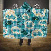 Aloha Hawaii Paniolo Teal Palaka Hooded Blanket Coastal Rodeo LT7 - Polynesian Pride