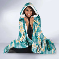 Aloha Hawaii Paniolo Teal Palaka Hooded Blanket Coastal Rodeo LT7 - Polynesian Pride