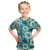 Aloha Hawaii Paniolo Teal Palaka Kid T Shirt Coastal Rodeo LT7 Teal - Polynesian Pride