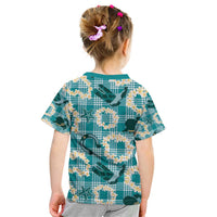 Aloha Hawaii Paniolo Teal Palaka Kid T Shirt Coastal Rodeo LT7 - Polynesian Pride