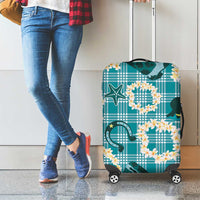Aloha Hawaii Paniolo Teal Palaka Luggage Cover Coastal Rodeo - Polynesian Pride