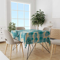 Aloha Hawaii Paniolo Teal Palaka Tablecloth Coastal Rodeo - Polynesian Pride