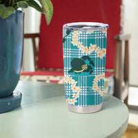 Aloha Hawaii Paniolo Teal Palaka Tumbler Cup Coastal Rodeo - Polynesian Pride