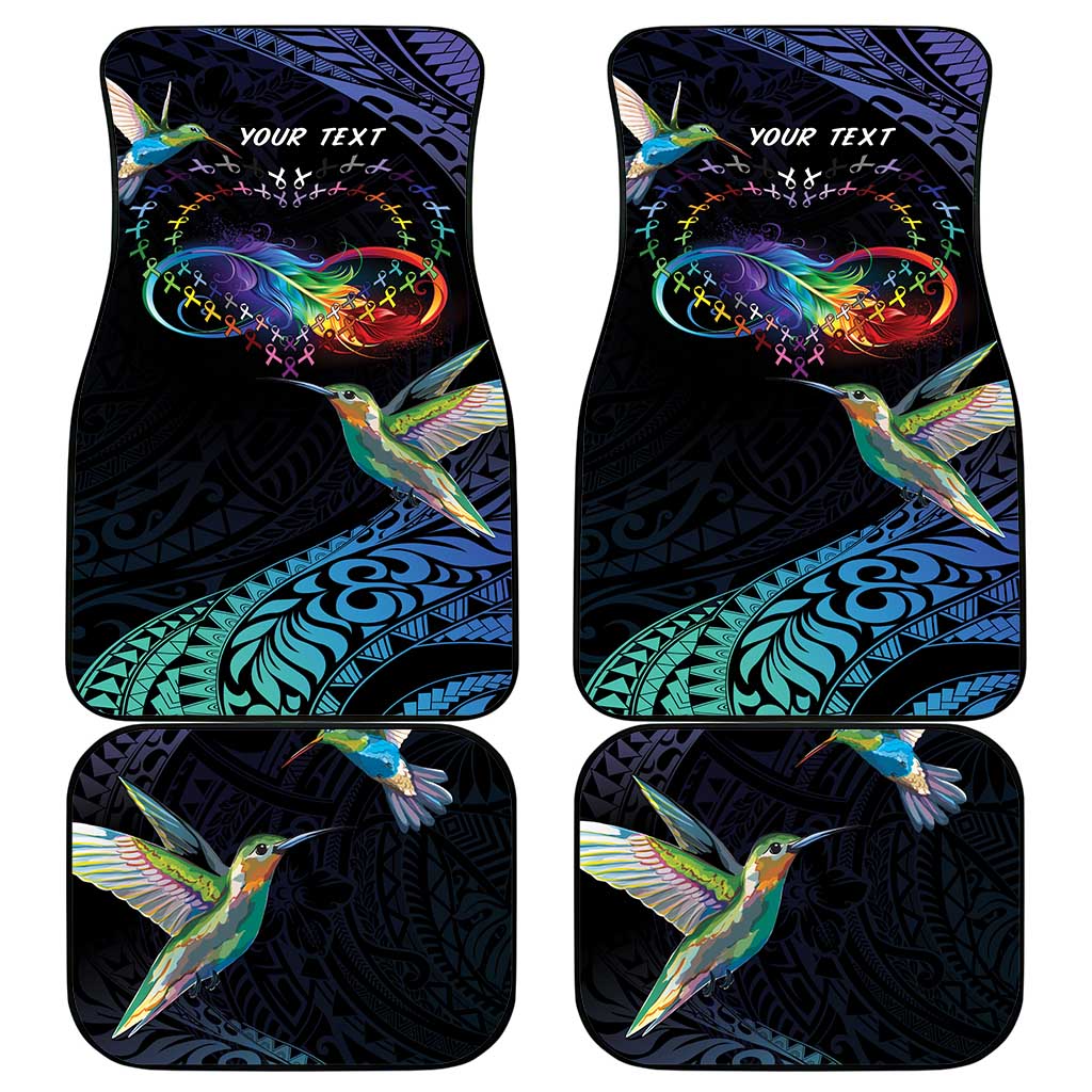 Polynesian Cancers Awareness Car Mats Hummingbird - Fly High Until We Meet Again LT7 - Polynesian Pride