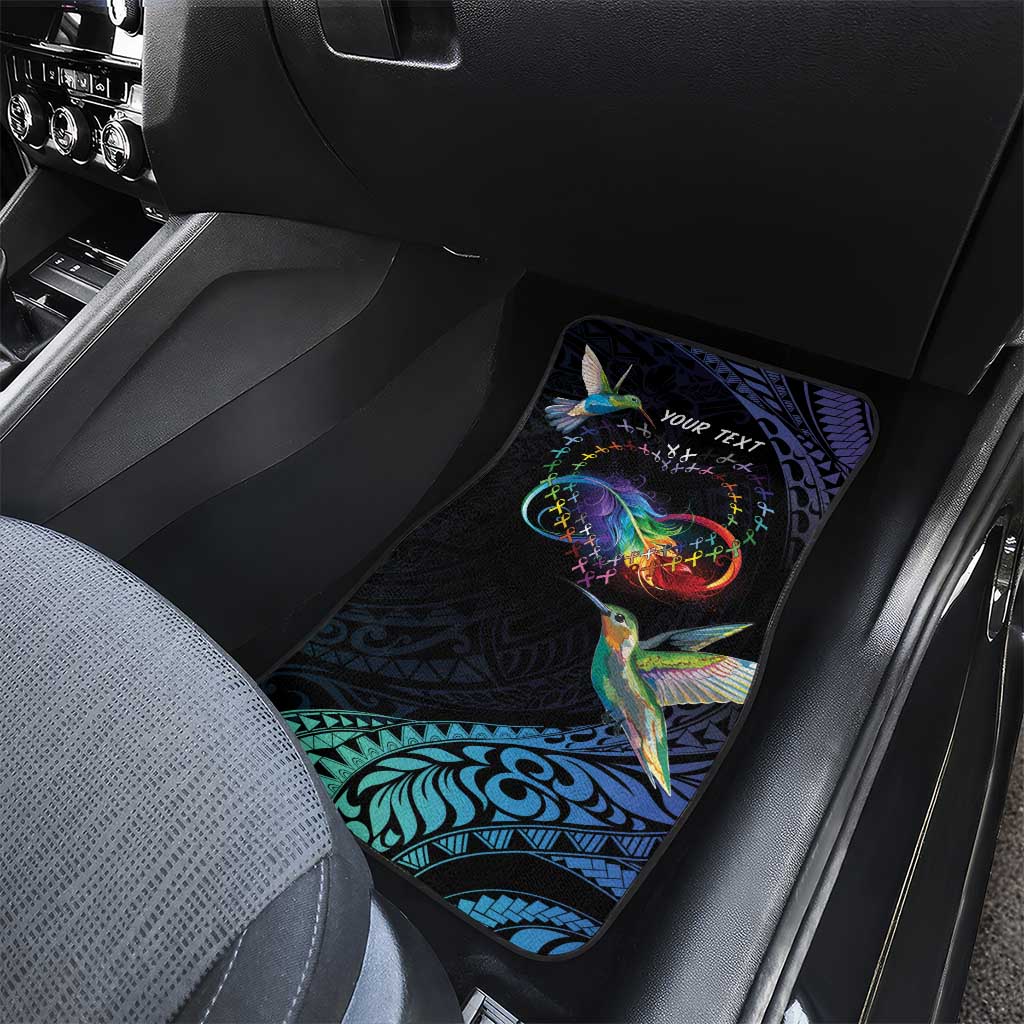 Polynesian Cancers Awareness Car Mats Hummingbird - Fly High Until We Meet Again LT7 - Polynesian Pride