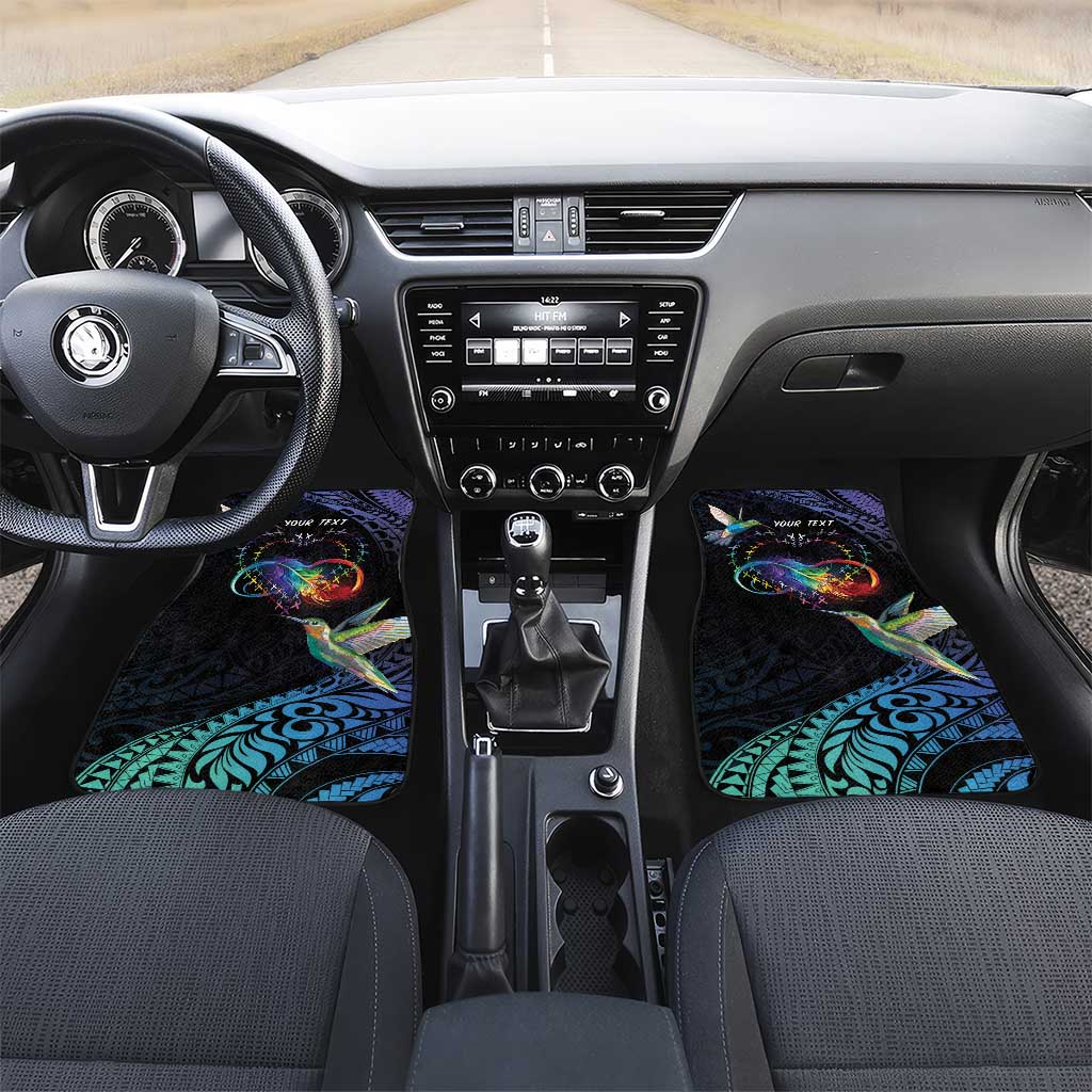 Polynesian Cancers Awareness Car Mats Hummingbird - Fly High Until We Meet Again LT7 Set 2pcs - Front Colorful - Polynesian Pride