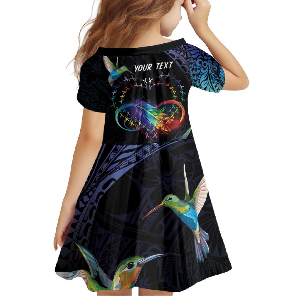Polynesian Cancers Awareness Family Matching Long Sleeve Bodycon Dress and Hawaiian Shirt Hummingbird - Fly High Until We Meet Again LT7 - Polynesian Pride