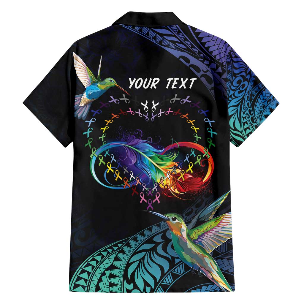 Polynesian Cancers Awareness Family Matching Summer Maxi Dress and Hawaiian Shirt Hummingbird - Fly High Until We Meet Again LT7 - Polynesian Pride