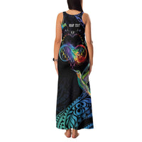 Polynesian Cancers Awareness Family Matching Tank Maxi Dress and Hawaiian Shirt Hummingbird - Fly High Until We Meet Again LT7 - Polynesian Pride