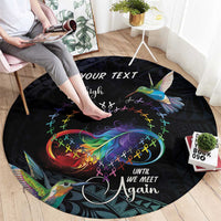 Polynesian Cancers Awareness Round Carpet Hummingbird - Fly High Until We Meet Again LT7 - Polynesian Pride