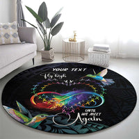 Polynesian Cancers Awareness Round Carpet Hummingbird - Fly High Until We Meet Again LT7 - Polynesian Pride