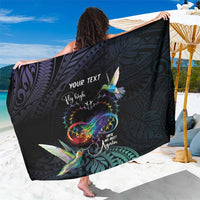 Polynesian Cancers Awareness Sarong Hummingbird - Fly High Until We Meet Again LT7 One Size 44 x 66 inches Colorful - Polynesian Pride
