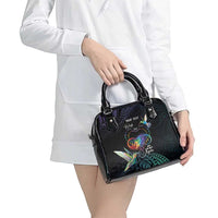 Polynesian Cancers Awareness Shoulder Handbag Hummingbird - Fly High Until We Meet Again