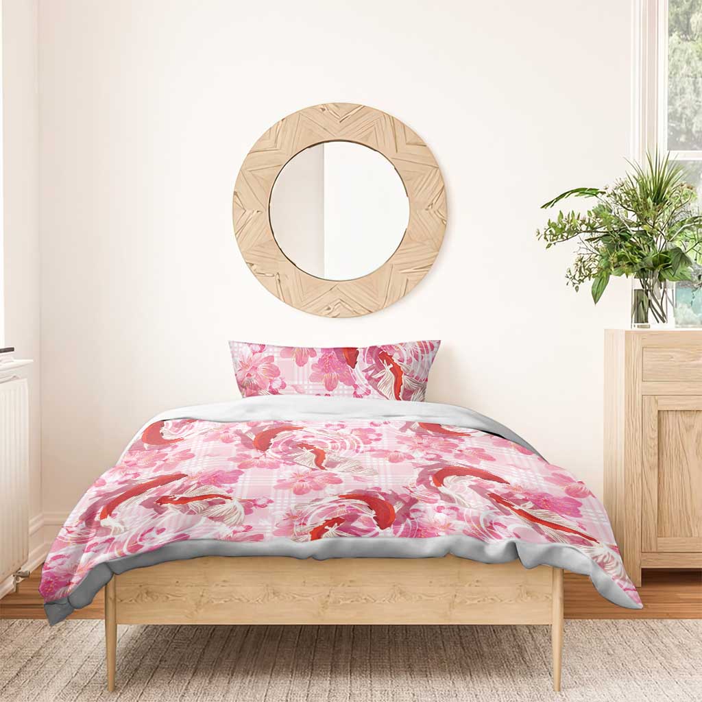 Pink Palaka Hawaii Aloha Bedding Set Koi Pond Mix Sakura - Polynesian Pride