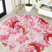 Pink Palaka Hawaii Aloha Round Carpet Koi Pond Mix Sakura LT7 Pink - Polynesian Pride