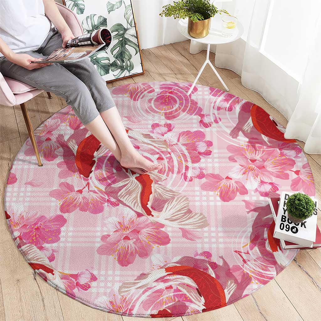 Pink Palaka Hawaii Aloha Round Carpet Koi Pond Mix Sakura LT7 - Polynesian Pride