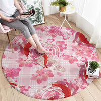 Pink Palaka Hawaii Aloha Round Carpet Koi Pond Mix Sakura LT7 - Polynesian Pride