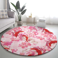Pink Palaka Hawaii Aloha Round Carpet Koi Pond Mix Sakura LT7 - Polynesian Pride