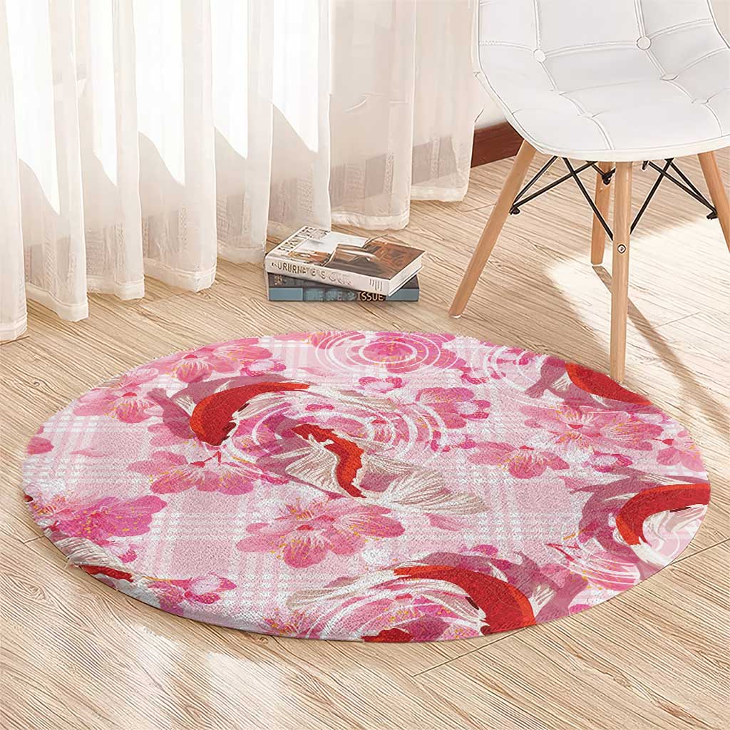 Pink Palaka Hawaii Aloha Round Carpet Koi Pond Mix Sakura LT7 - Polynesian Pride