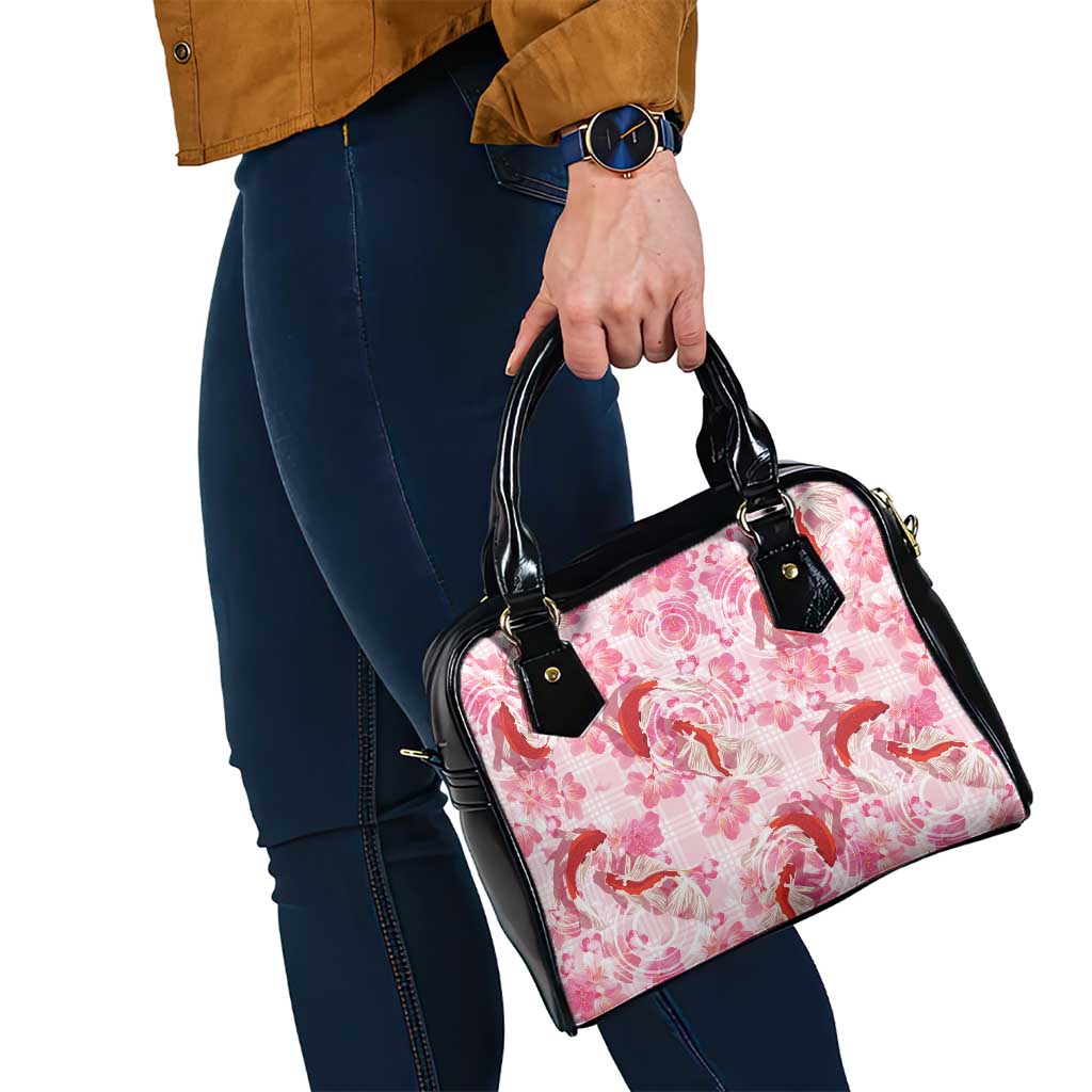 Pink Palaka Hawaii Aloha Shoulder Handbag Koi Pond Mix Sakura - Polynesian Pride