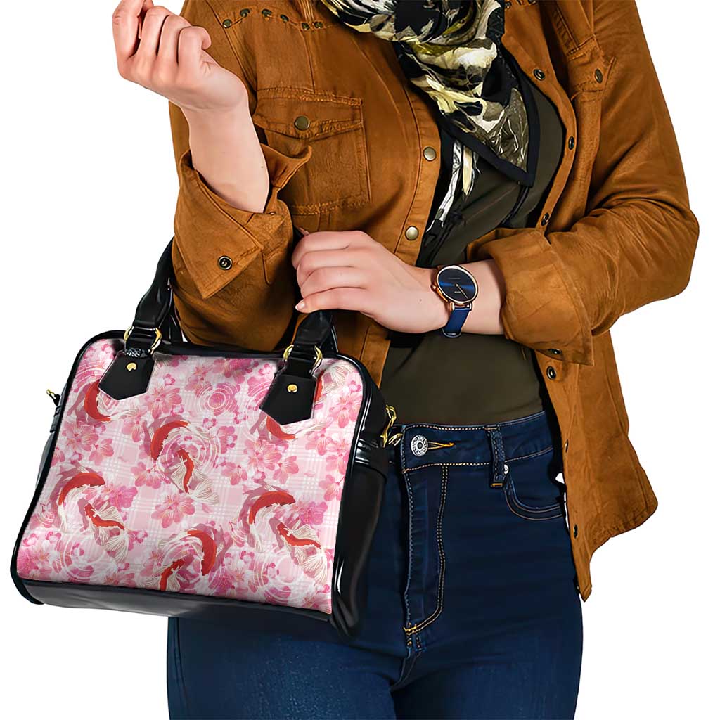 Pink Palaka Hawaii Aloha Shoulder Handbag Koi Pond Mix Sakura - Polynesian Pride