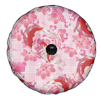 Pink Palaka Hawaii Aloha Spare Tire Cover Koi Pond Mix Sakura LT7 - Polynesian Pride