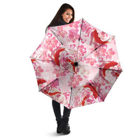 Pink Palaka Hawaii Aloha Umbrella Koi Pond Mix Sakura LT7 - Polynesian Pride