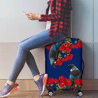 New Zealand Pohutukawa with Tui Birds Luggage Cover Version 2 LT7 - Polynesian Pride