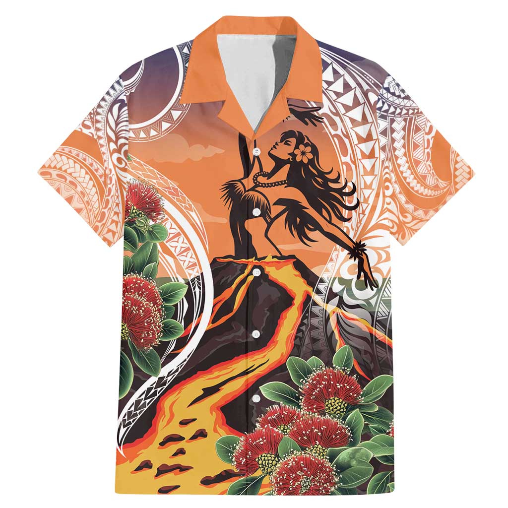 Hawaii Women's Day Tribal Family Matching Mermaid Dress and Hawaiian Shirt Pele Honua Mea LT7 Dad's Shirt - Short Sleeve Art - Polynesian Pride