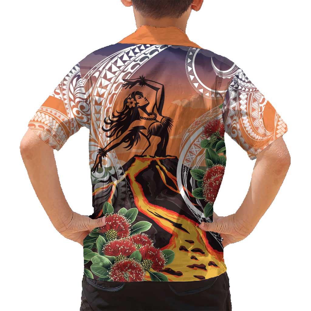 Hawaii Women's Day Tribal Family Matching Off Shoulder Short Dress and Hawaiian Shirt Pele Honua Mea LT7 - Polynesian Pride