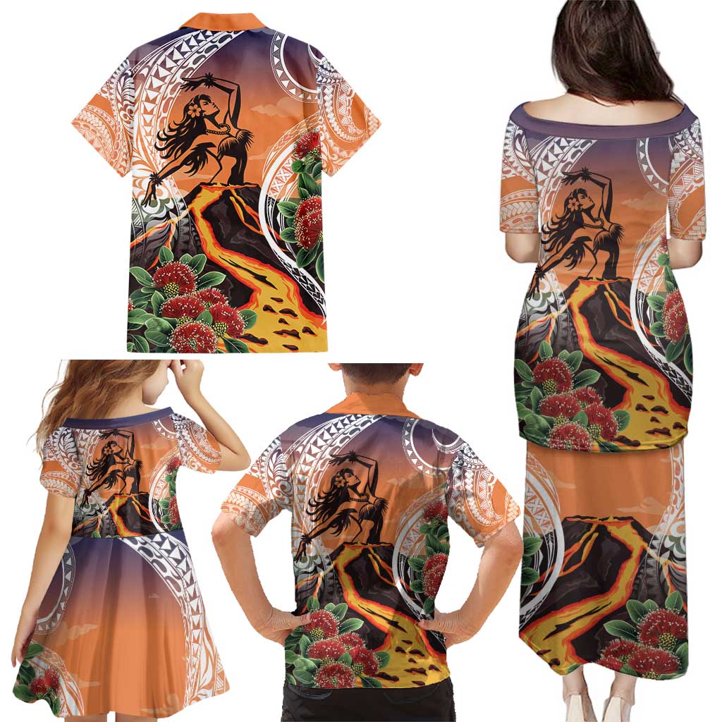 Hawaii Women's Day Tribal Family Matching Puletasi and Hawaiian Shirt Pele Honua Mea LT7 - Polynesian Pride