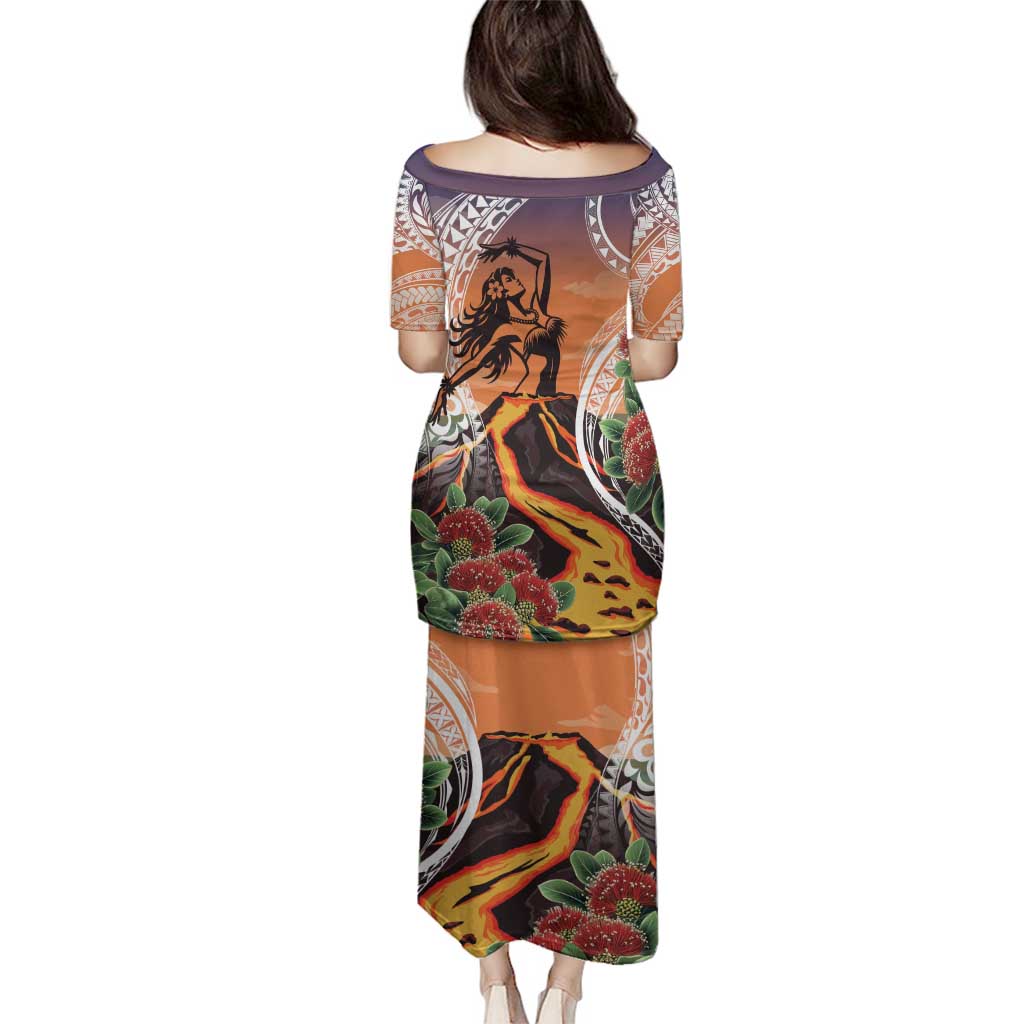 Hawaii Women's Day Tribal Family Matching Puletasi and Hawaiian Shirt Pele Honua Mea LT7 - Polynesian Pride