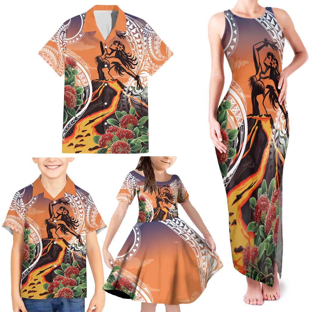 Hawaii Women's Day Tribal Family Matching Tank Maxi Dress and Hawaiian Shirt Pele Honua Mea LT7 - Polynesian Pride