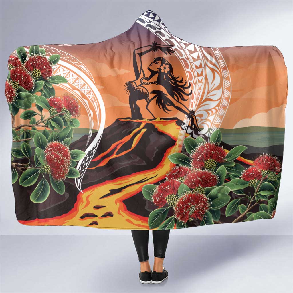 Hawaii Women's Day Tribal Hooded Blanket Pele Honua Mea LT7 One Size Art - Polynesian Pride