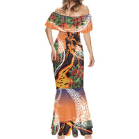 Hawaii Women's Day Tribal Mermaid Dress Pele Honua Mea LT7 - Polynesian Pride