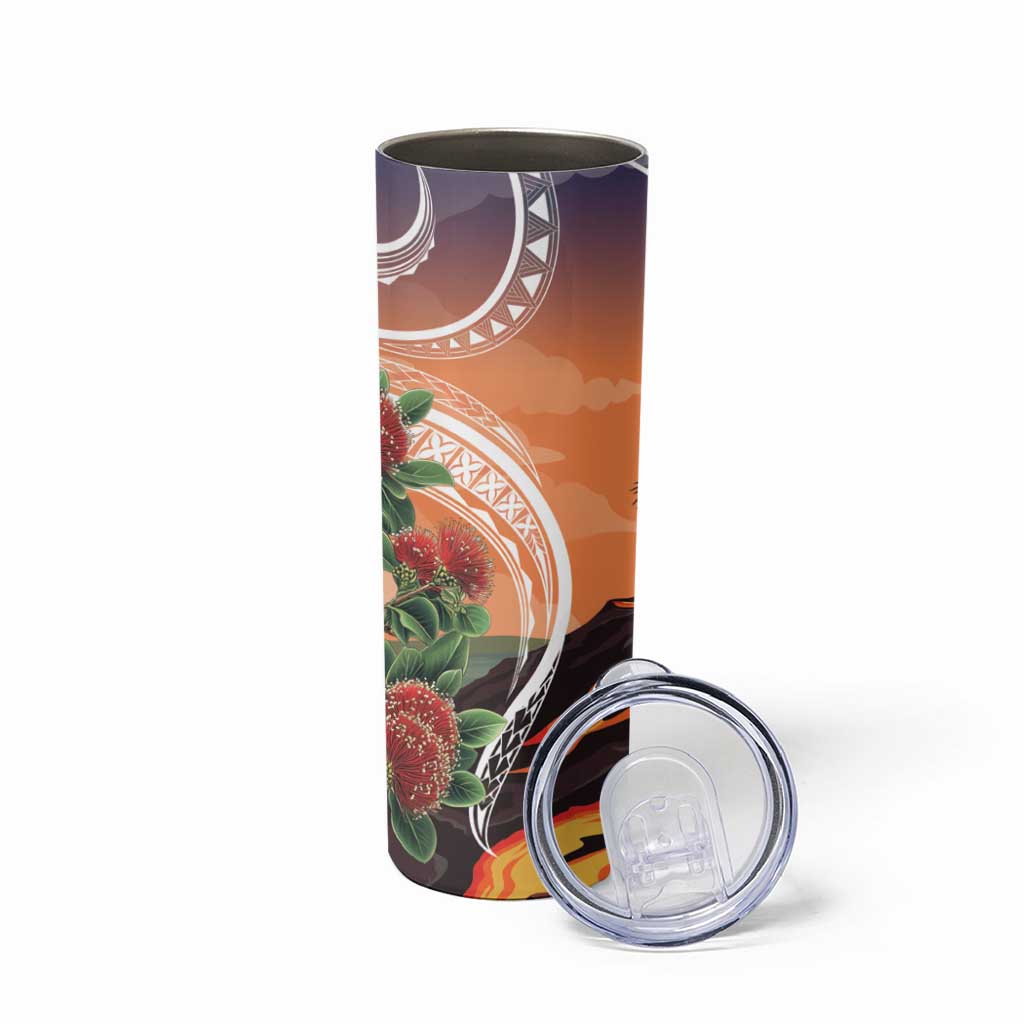 Hawaii Women's Day Tribal Skinny Tumbler Pele Honua Mea LT7 - Polynesian Pride