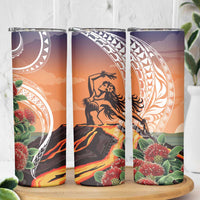 Hawaii Women's Day Tribal Skinny Tumbler Pele Honua Mea LT7 - Polynesian Pride