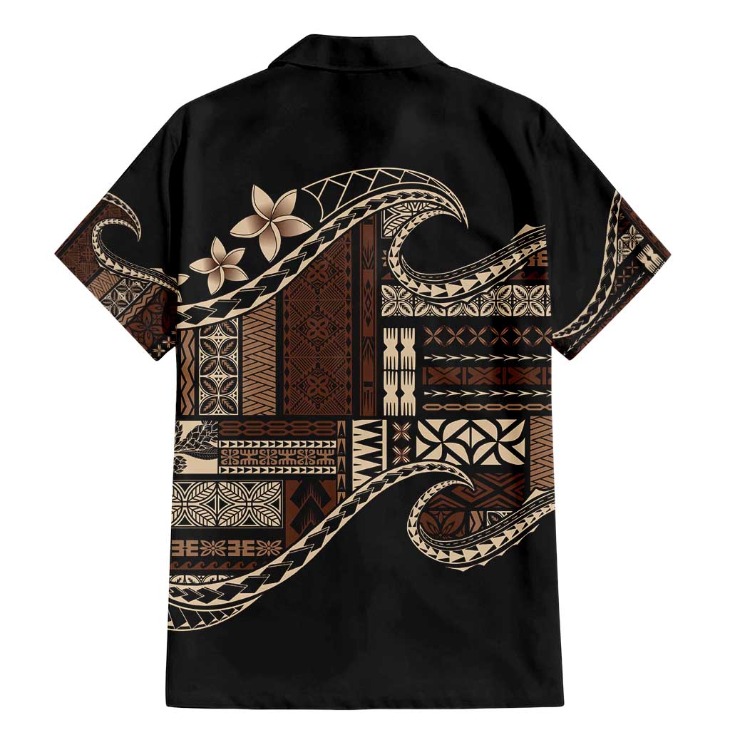 Samoa Siapo Mamanu Family Matching Mermaid Dress and Hawaiian Shirt Waves Motifs LT7 - Polynesian Pride